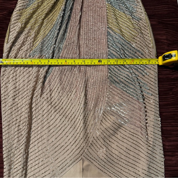 LIV FOSTER ❤️❤️ Luxurious Beaded Sequin Dolman Sleeve Faux-Wrap Dress size 6 NWT - Picture 12 of 15